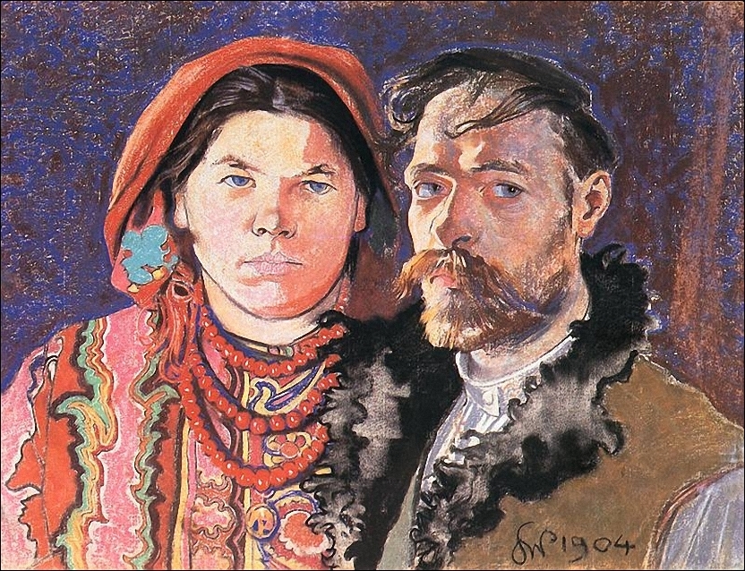 Portrait With Wife At The Window by Stanislaw Wyspianski